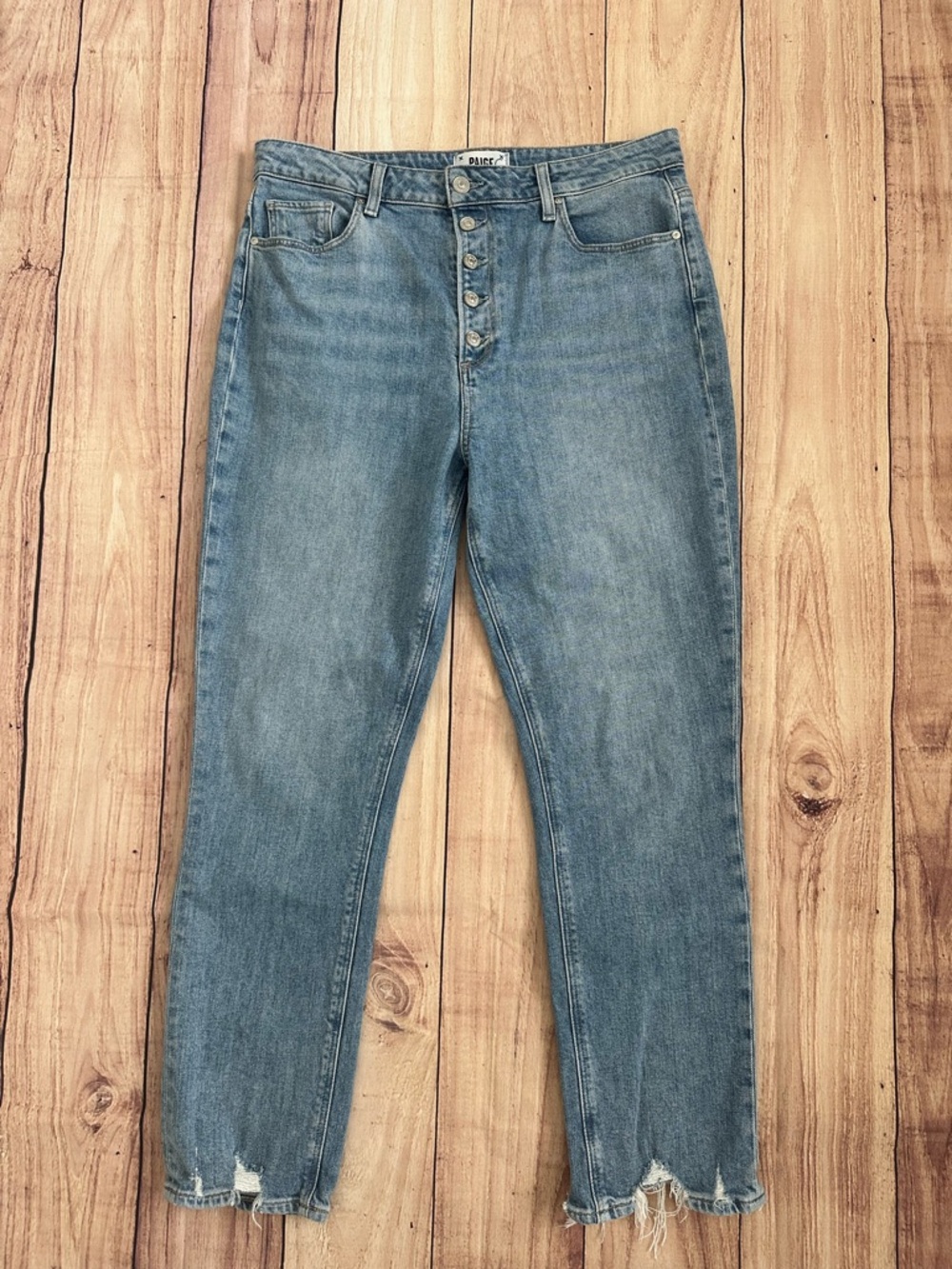 PAIGE High-Rise Button-Fly sarah slim Women's Jeans in Light Blue‎